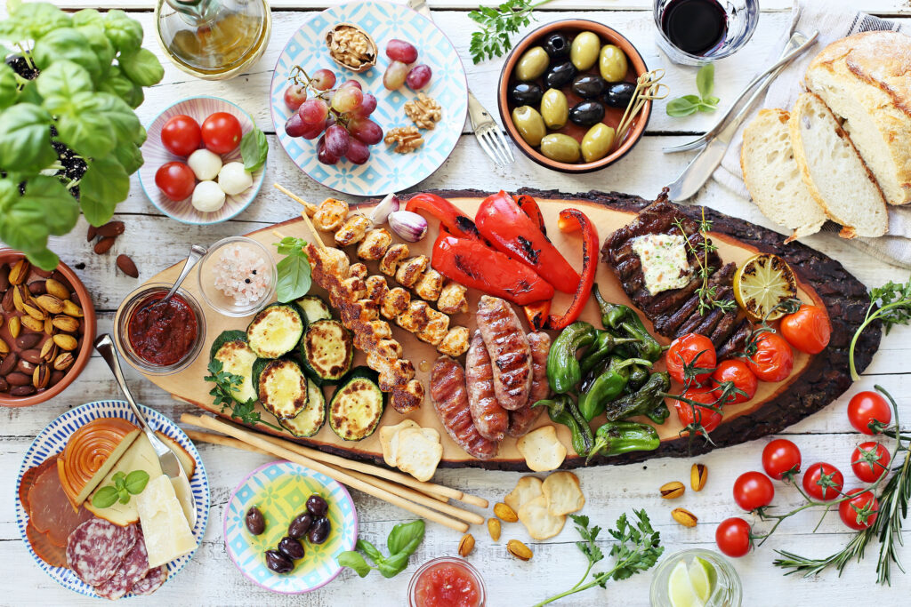 A close-up of a delicious grilled tapas dish