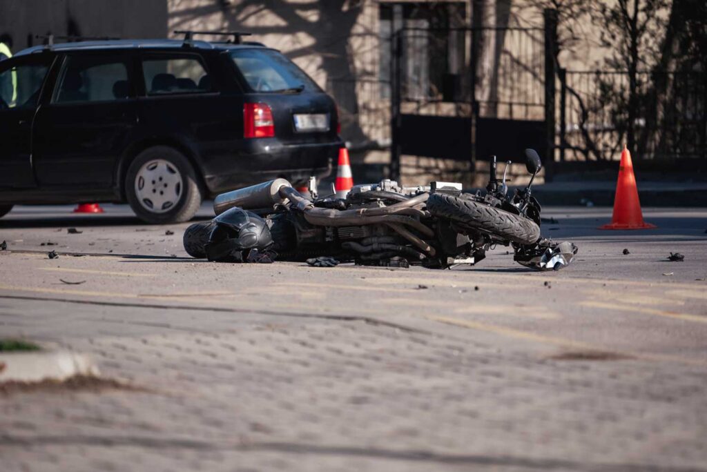 Motorcycle accident photo