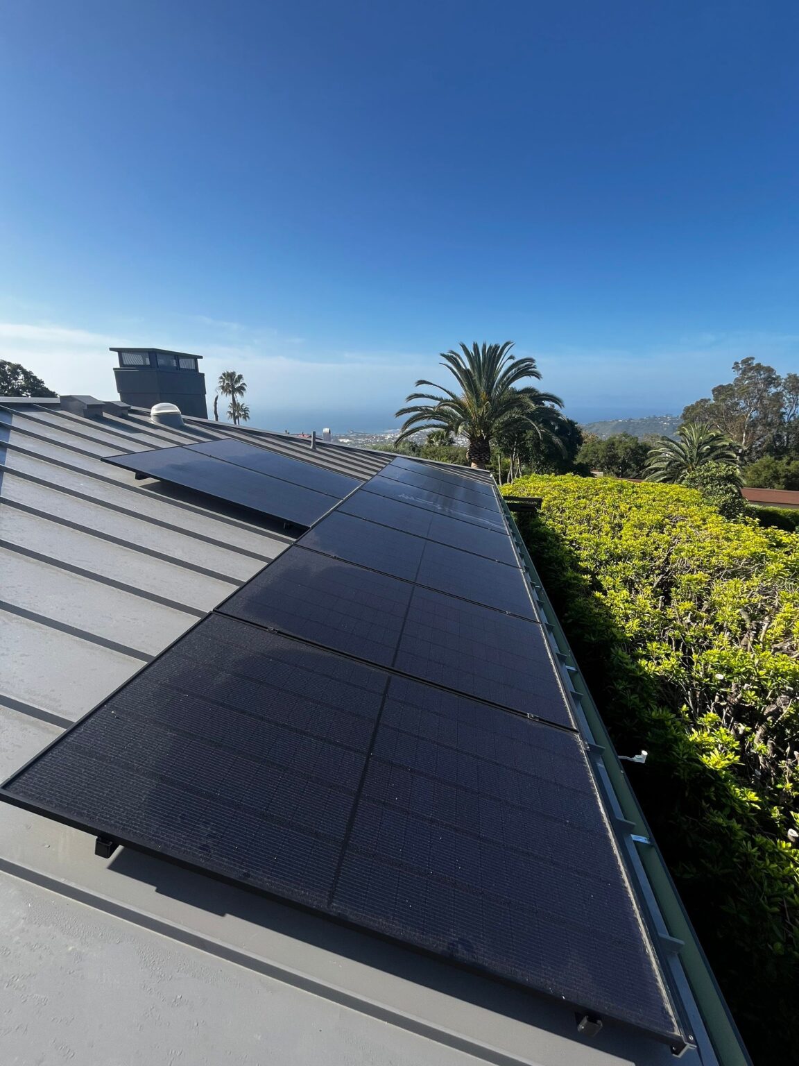 Solar installation by Action Energy of Santa Barbara on metal rooftop