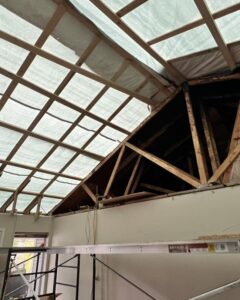 Roof replacement to restore home after fire damge