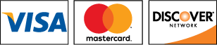 Visa, Mastercard, Discover accepted
