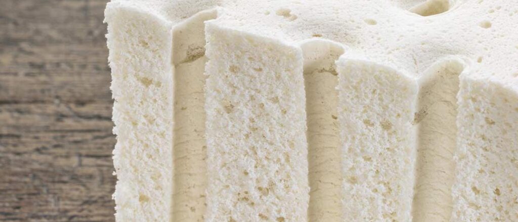 Latex foam mattress headers and details