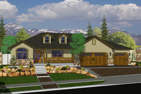 The Amber house exterior illustration
