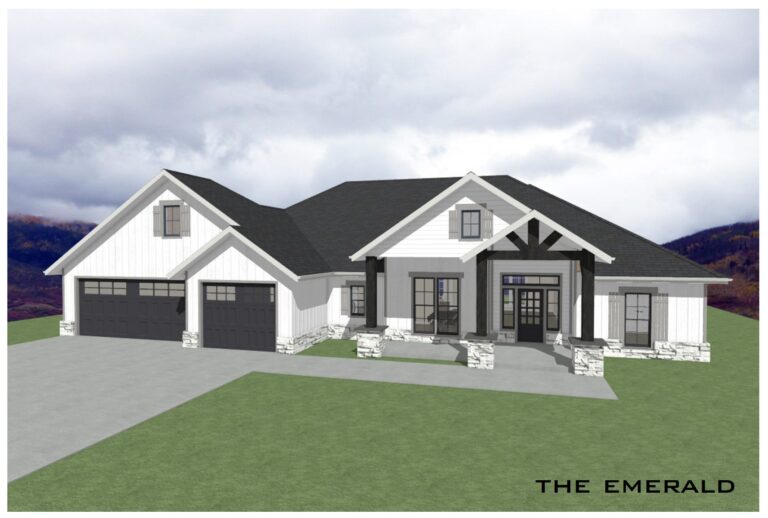 The Emerald - front exterior of home illustrated