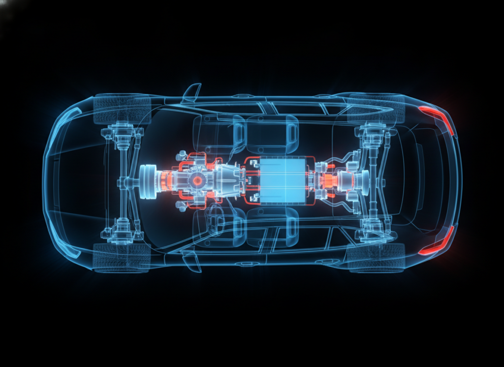 C & A Automotive engine cutaway illustration