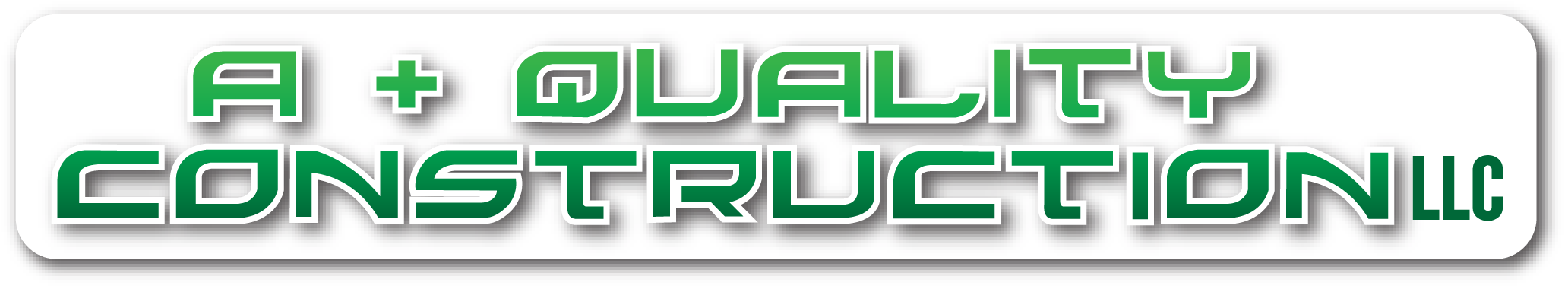A+ Quality Construction Green Logo