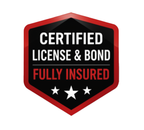 A+ Quality Construction certified license and fully insured badge
