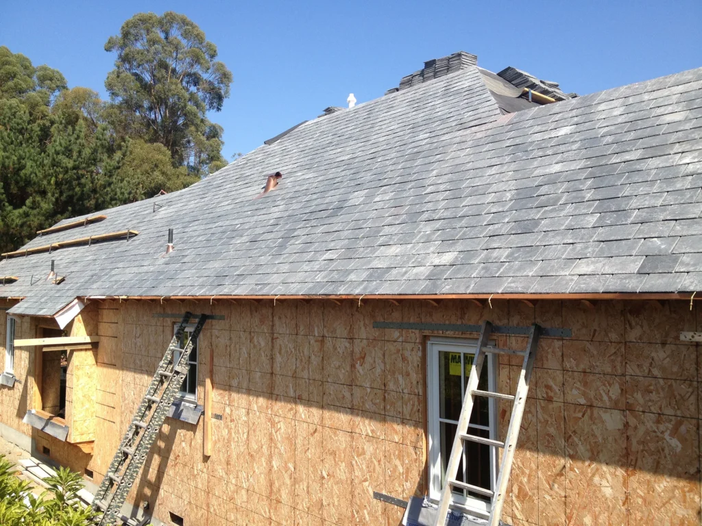 Slate tile roof