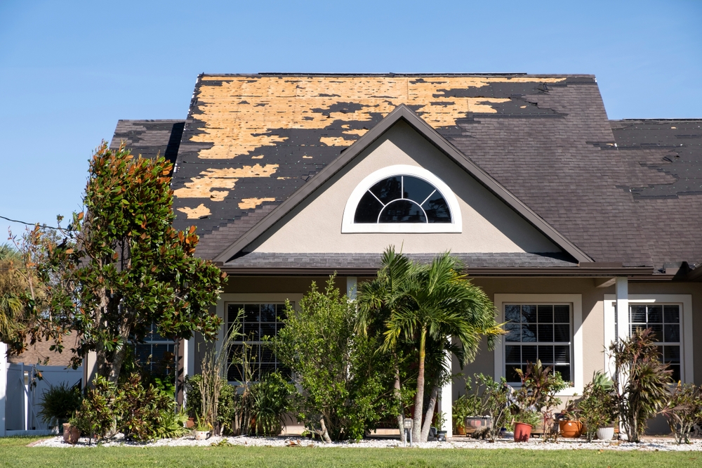 Modern remodeled house exterior with new roof and fresh landscaping