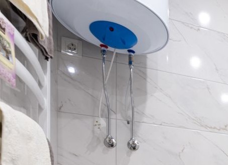 Sechelt Plumbing bathroom sink faucet installation with ceiling-mounted shower fixture