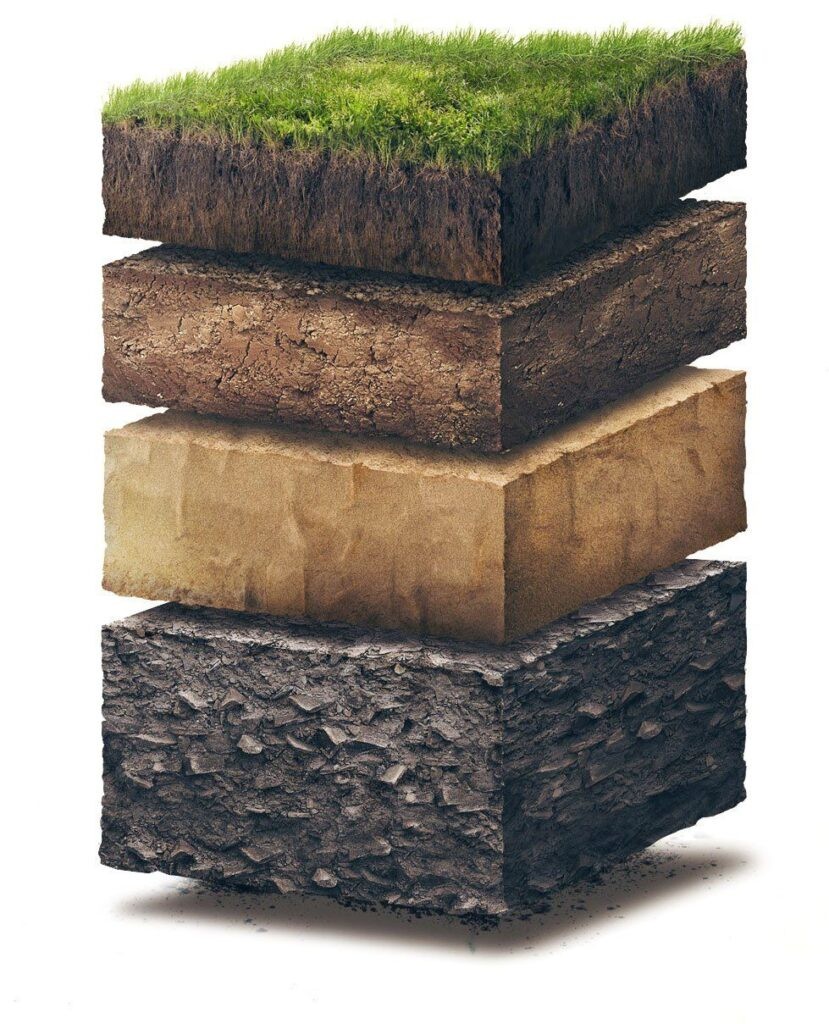 Image of layered soil