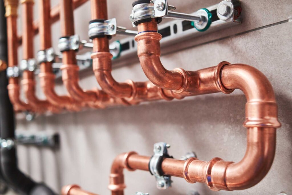copper pipe repair, replacement, heating system, boiler room, Plumbing services St. George