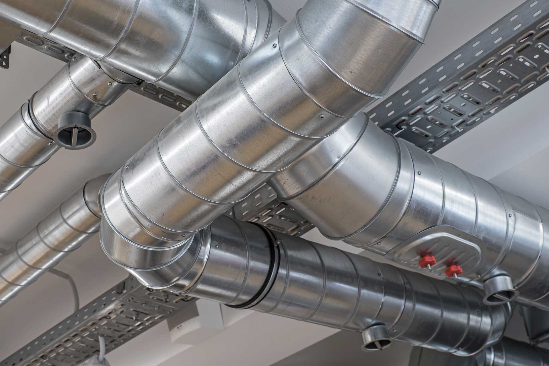 HVAC system pipes, handling heating, ventilation, air conditioning, and cooling