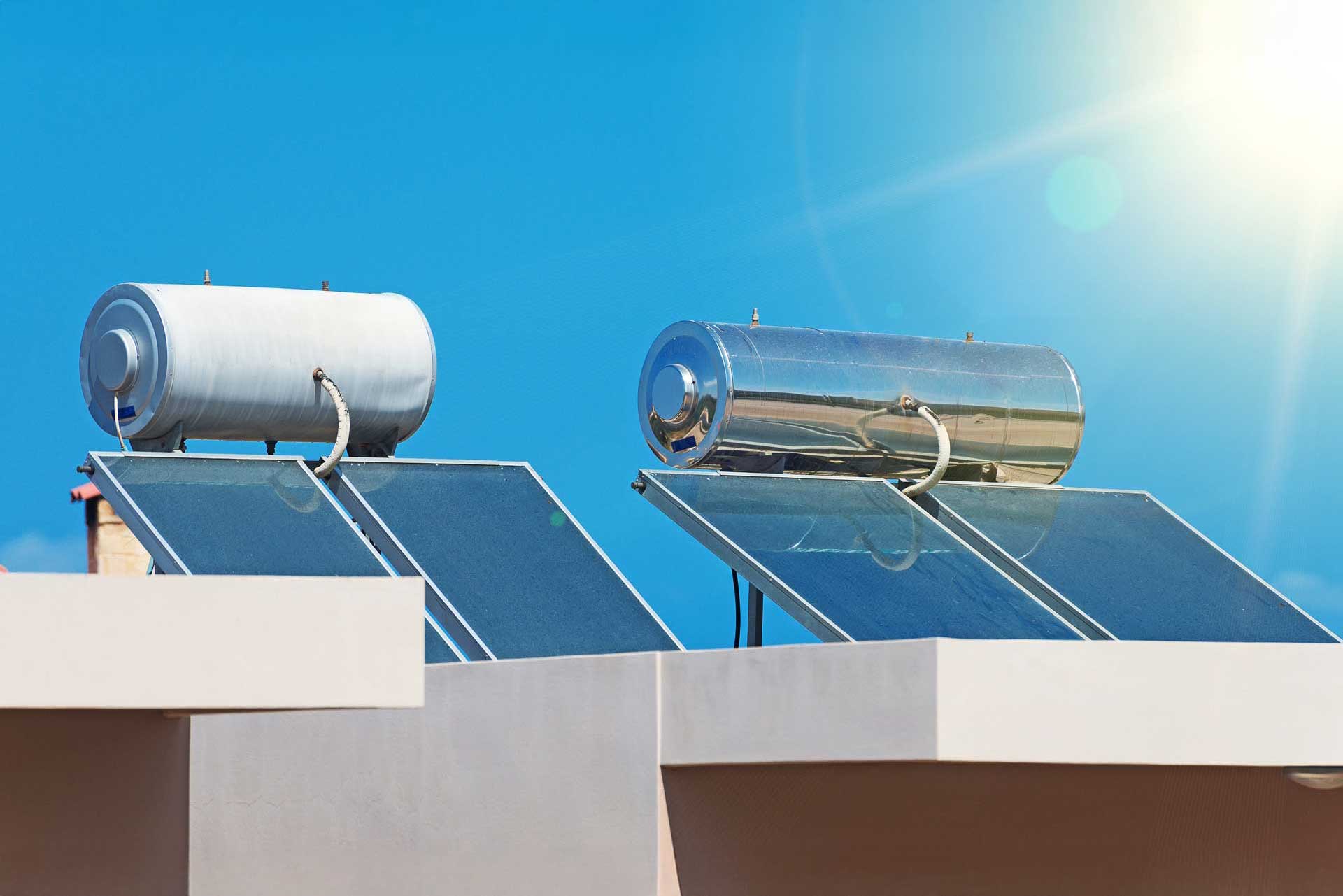 Solar Water Heating, boiler room