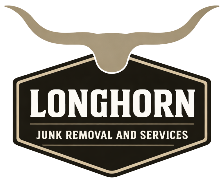 Longhorn Junk Removal and Services LLC logo with longhorn icon and company name