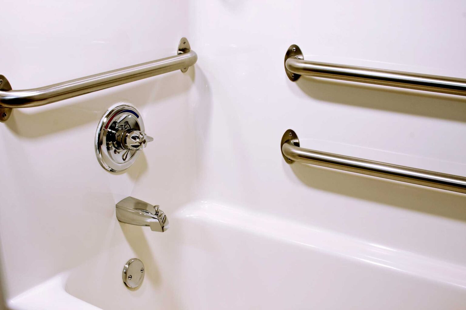 Grab bar in a bathroom, safety in the bathroom