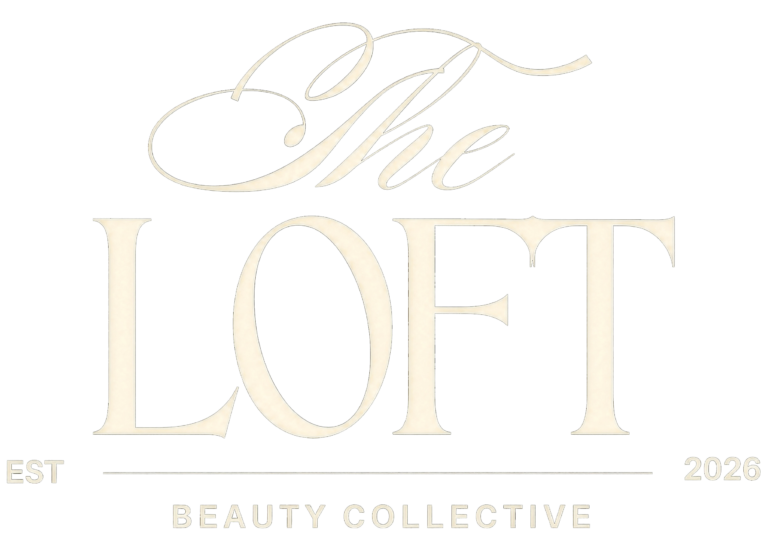 The Loft Beauty Collective logo featuring the words “LOVE” and “Beauty Collective” on a black background