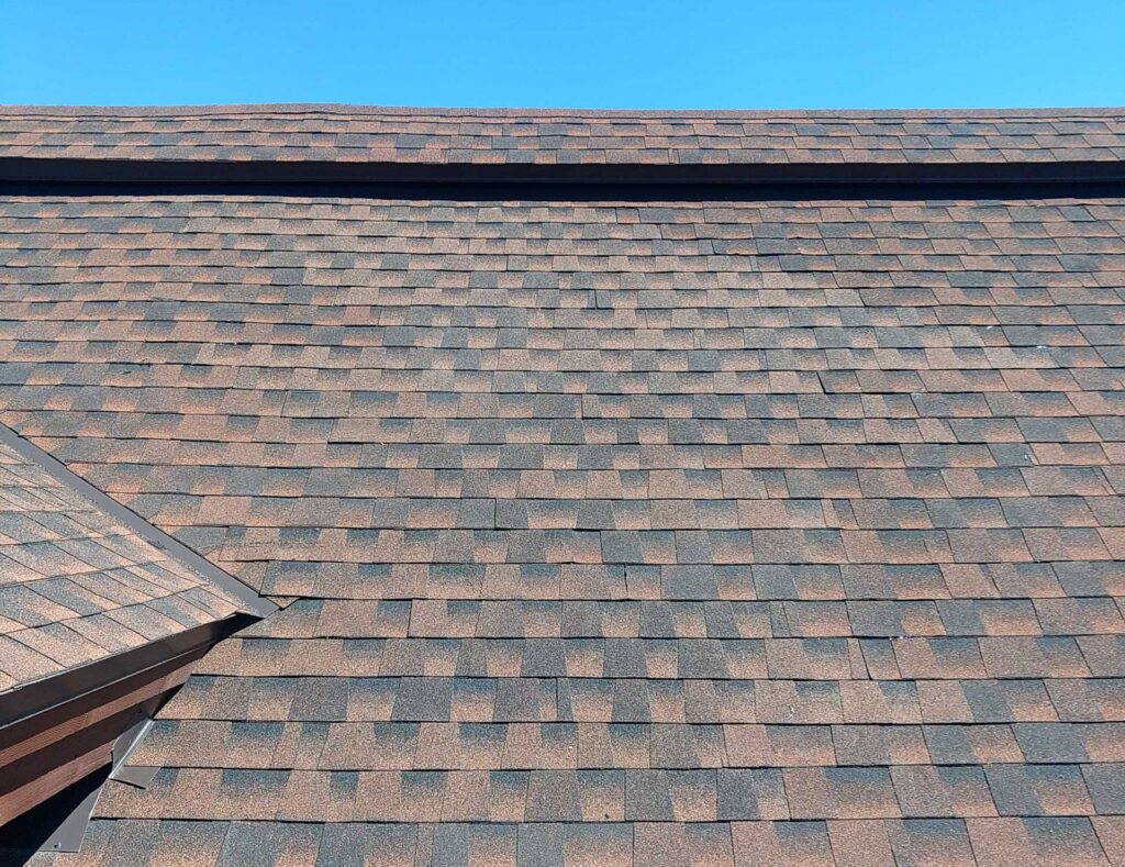 Propst Enterprises Inc. residential shingle roof inspection view
