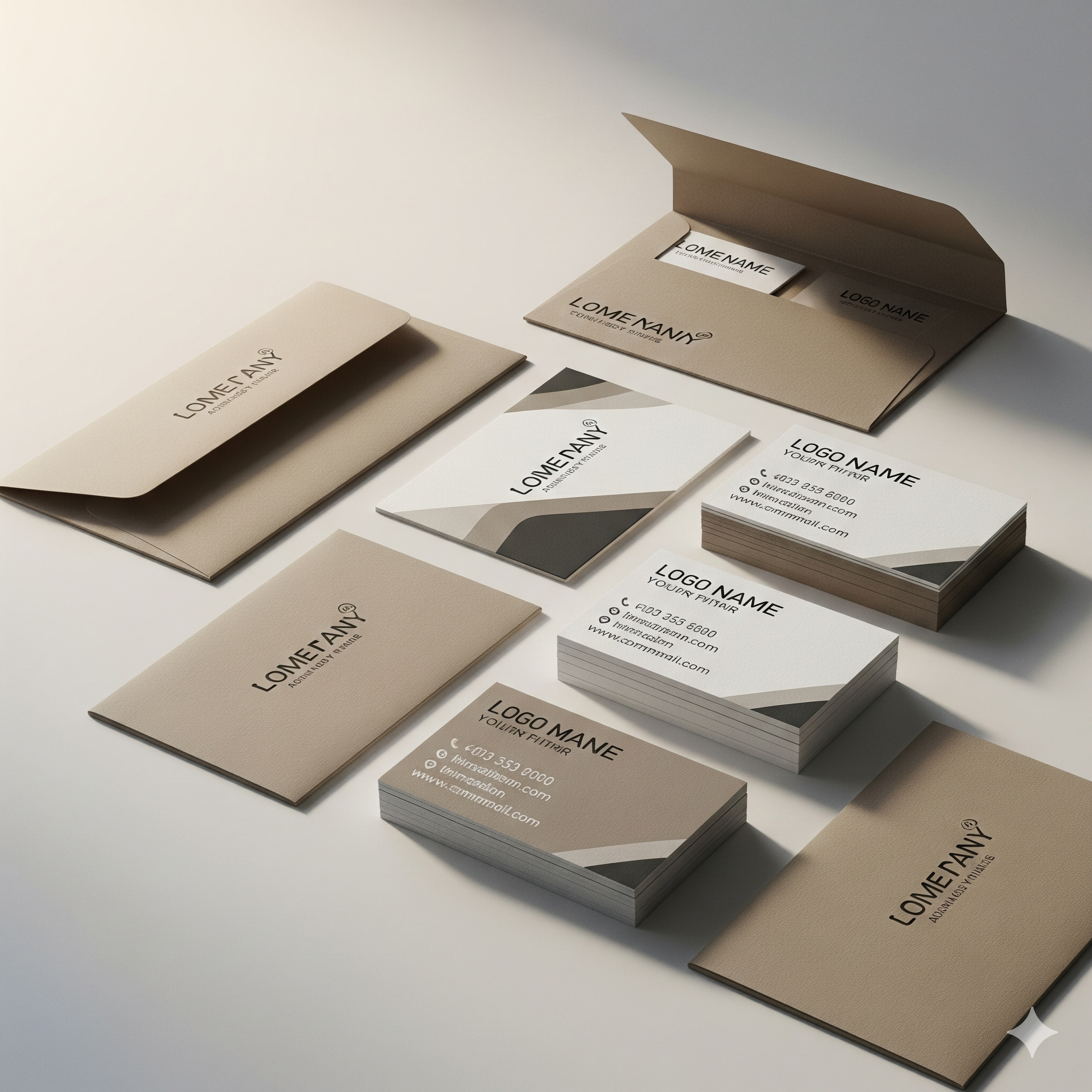 Minimalist business card design with clean layout