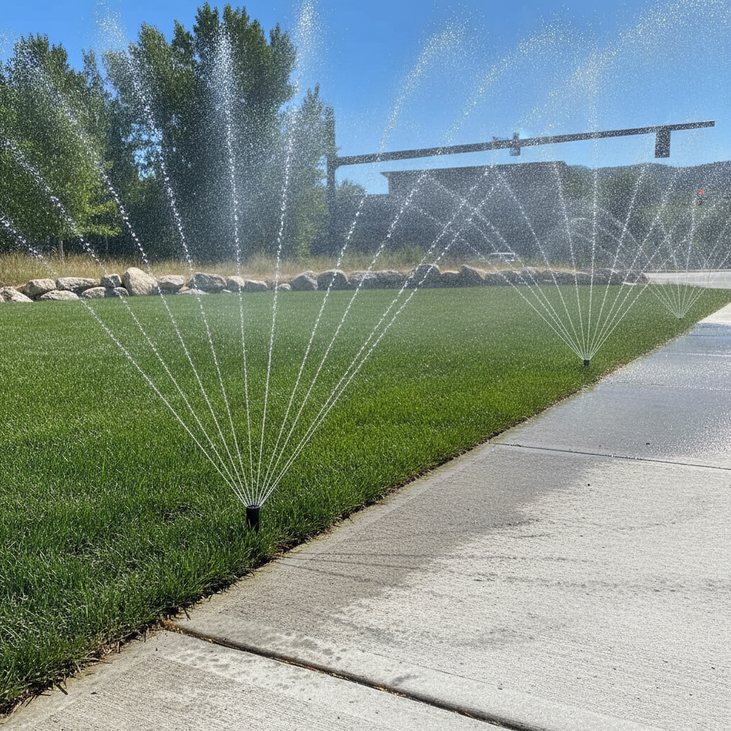 R K Hydro Seeding LLC hydroseeding irrigation sprinklers watering green field