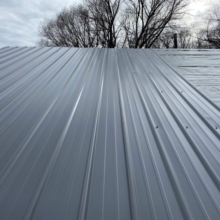 Metal roof construction
