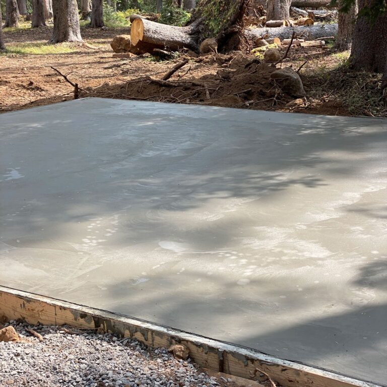 Freshly poured concrete