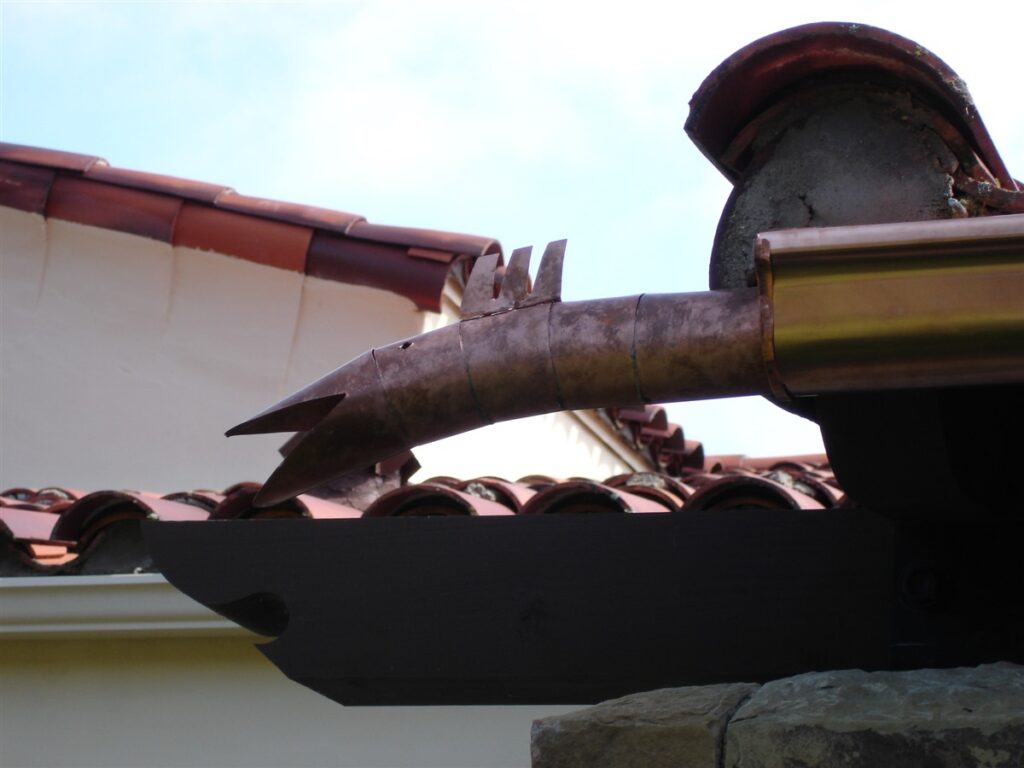 Custom copper spout
