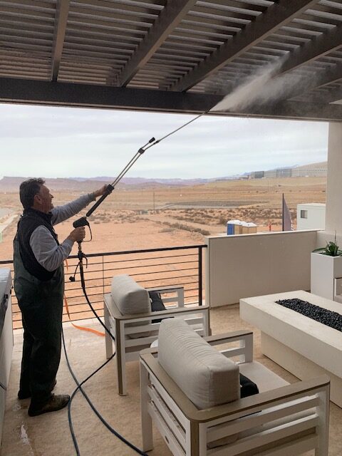 Patio cleaning by A-Plus Power Wash