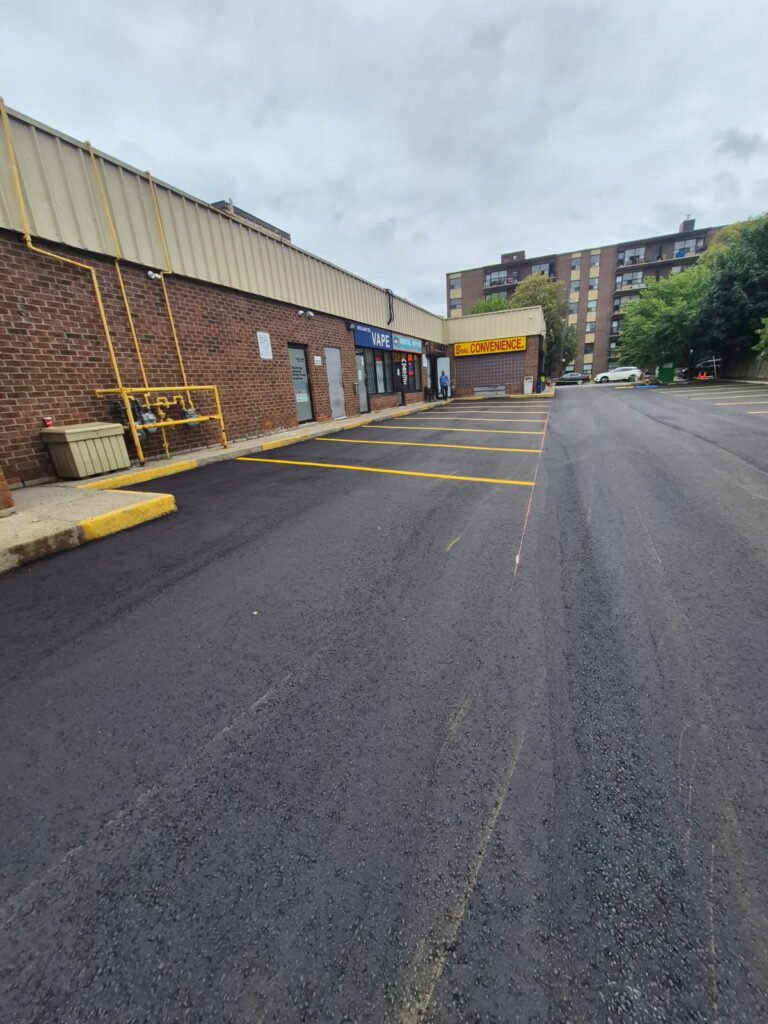 Parking lot paving