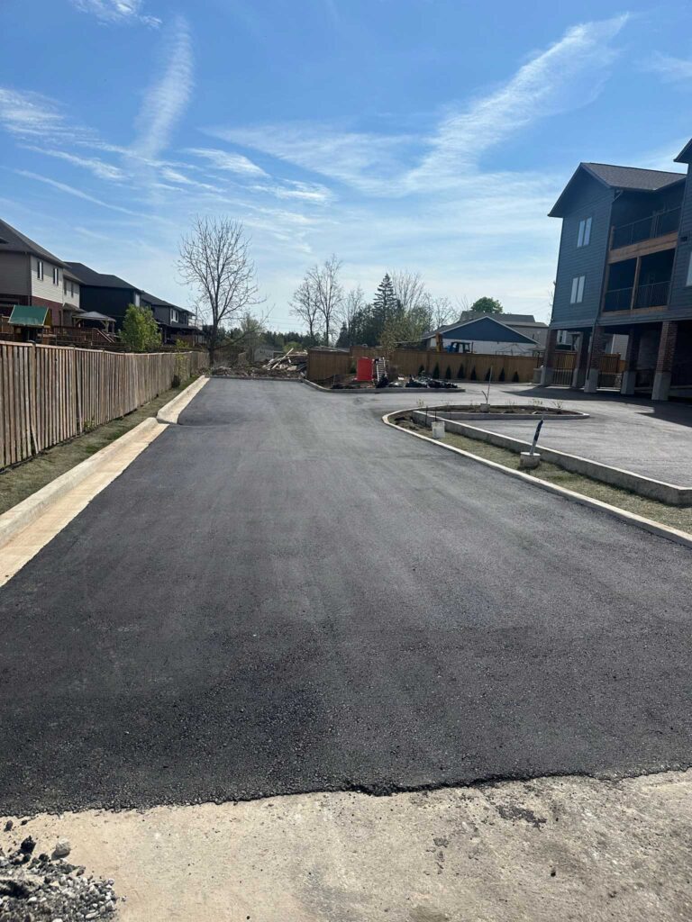 driveway for commercial townhouse project - asphalt paving commercial