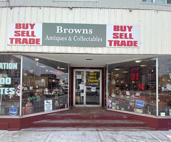 front of Browns Antique's & Collectibles