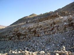 Bentonite cross section in ground