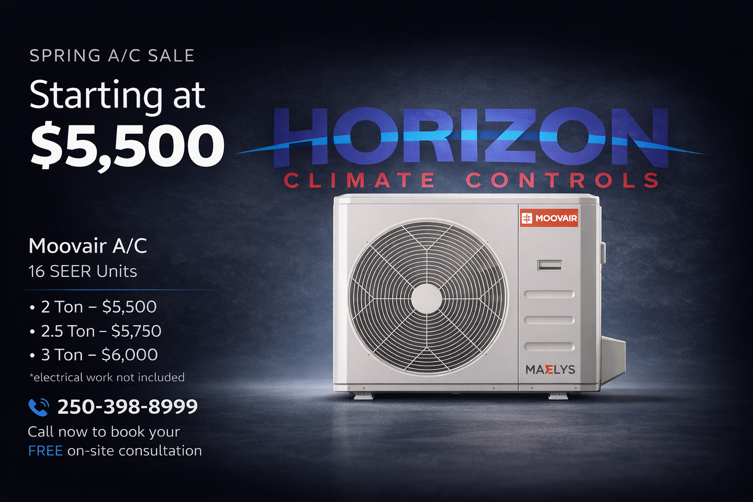 Spring AC Sales Starting at $5,500